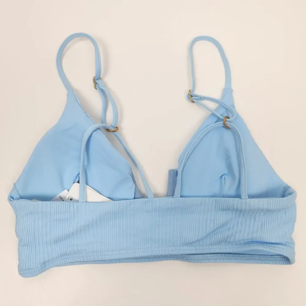 L*Space Siren Bikini Top in Sky Blue Size Small NWT